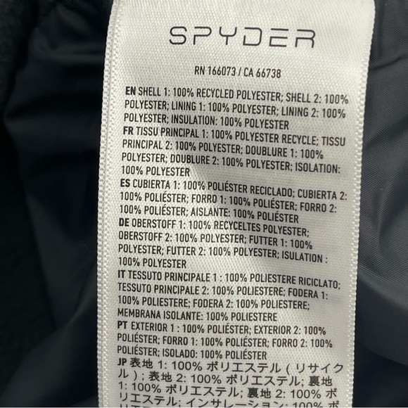 Spyder Men’s Size Large Peak Insulator puffer black jacket coat lightweight New - Picture 11 of 14